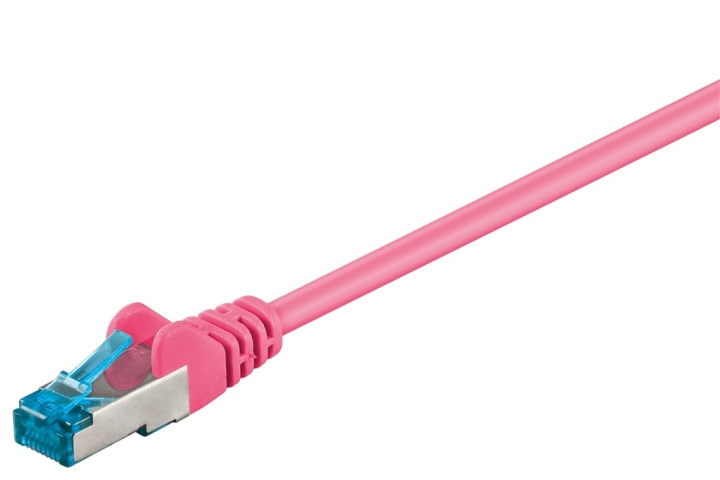 Goobay Patchkabel CAT 6A, S/FTP (PiMF), magenta, 10 m opparledare (CU), halogenfri kabelhölje (LSZH) ryhmässä TIETOKOONET & TARVIKKEET / Kaapelit & Sovittimet / Verkko / Cat6 @ TP E-commerce Nordic AB (C39707)