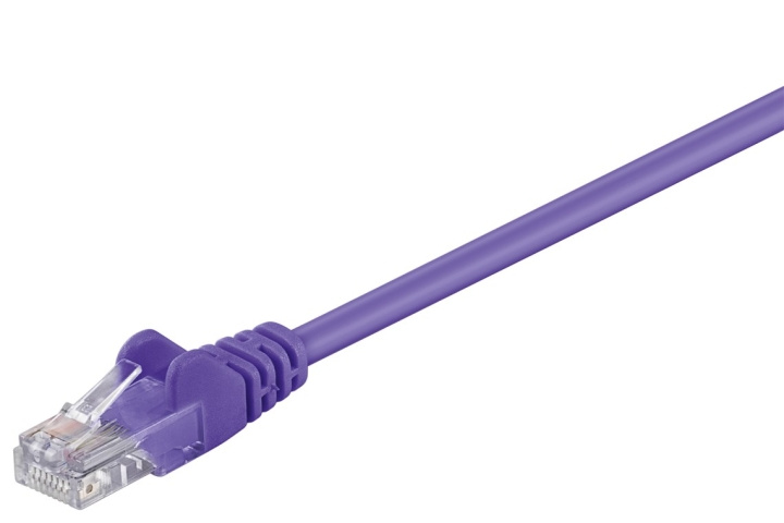 Goobay Patchkabel CAT 5e, U/UTP, violett, 0,25 m kopparklädd aluminiumtråd (CCA) ryhmässä TIETOKOONET & TARVIKKEET / Kaapelit & Sovittimet / Verkko / Cat5e @ TP E-commerce Nordic AB (C39817)