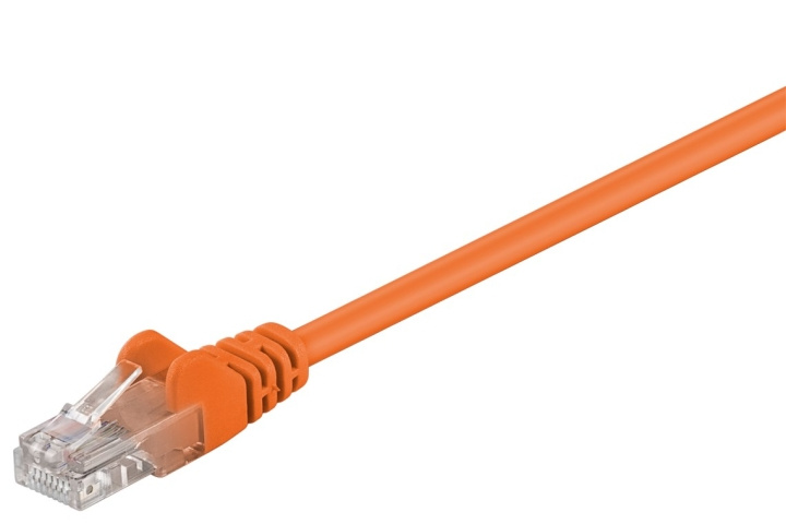 Goobay Patchkabel CAT 5e, U/UTP, orange, 10 m kopparklädd aluminiumtråd (CCA) ryhmässä TIETOKOONET & TARVIKKEET / Kaapelit & Sovittimet / Verkko / Cat5e @ TP E-commerce Nordic AB (C39831)