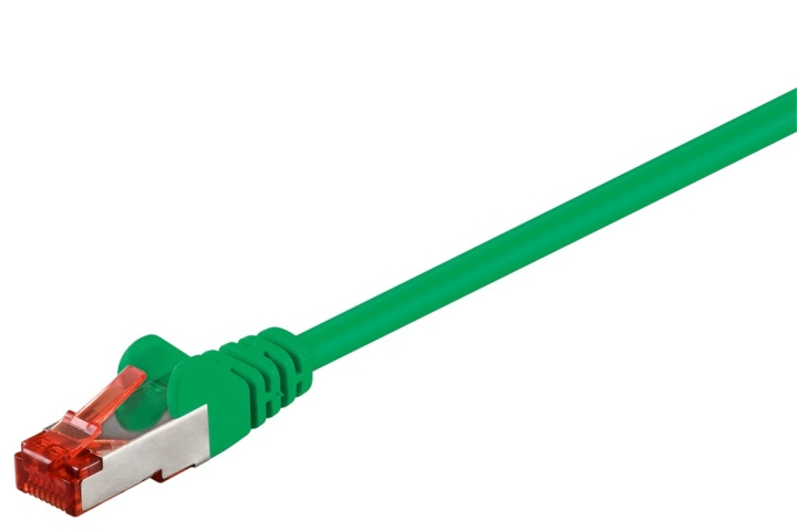 Goobay Patchkabel CAT 6, S/FTP (PiMF), grön, 10 m kopparklädd aluminiumtråd (CCA) ryhmässä TIETOKOONET & TARVIKKEET / Kaapelit & Sovittimet / Verkko / Cat6 @ TP E-commerce Nordic AB (C39879)