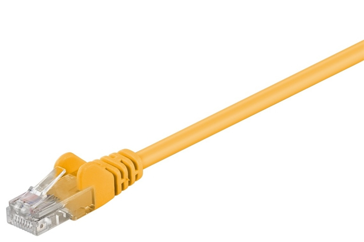 Goobay Patchkabel CAT 5e, U/UTP, gul, 1,5 m kopparklädd aluminiumtråd (CCA) ryhmässä TIETOKOONET & TARVIKKEET / Kaapelit & Sovittimet / Verkko / Cat5e @ TP E-commerce Nordic AB (C39936)