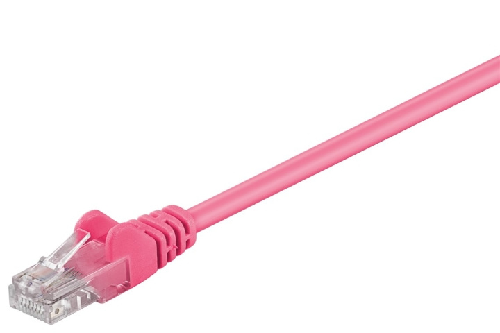 Goobay Patchkabel CAT 5e, U/UTP, magenta, 1,5 m kopparklädd aluminiumtråd (CCA) ryhmässä TIETOKOONET & TARVIKKEET / Kaapelit & Sovittimet / Verkko / Cat5e @ TP E-commerce Nordic AB (C39939)