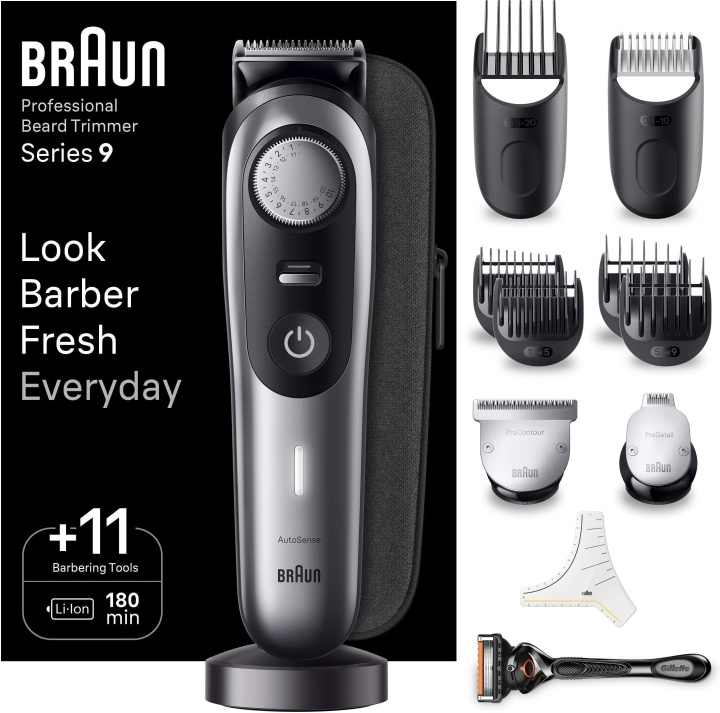 Braun Series 9 BT9440 -partatrimmeri ryhmässä KAUNEUS JA TERVEYS / Hiukset &Stailaus / Sheivaus ja trimmaus / Partatrimmerit & Tarvikkeet @ TP E-commerce Nordic AB (C40953)