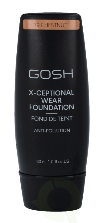 Gosh X-Ceptional Wear Foundation Long Lasting Makeup 30 ml 19 Chestnut ryhmässä KAUNEUS JA TERVEYS / Meikit / Meikit Kasvot / Meikkivoide @ TP E-commerce Nordic AB (C41481)