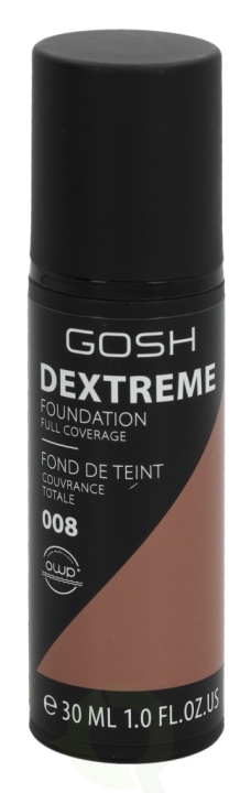 Gosh Dextreme Full Coverage Foundation 30 ml 008 Golden ryhmässä KAUNEUS JA TERVEYS / Meikit / Meikit Kasvot / Meikkivoide @ TP E-commerce Nordic AB (C41501)