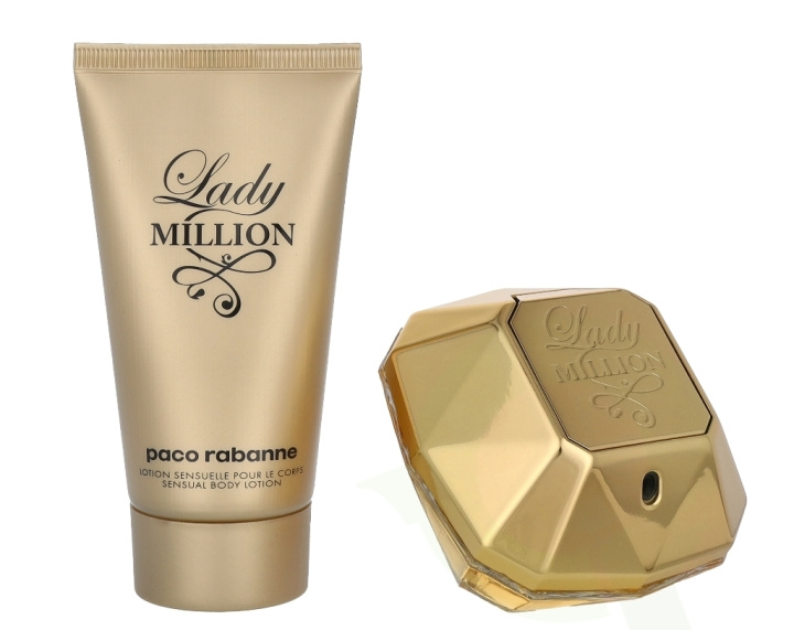 Paco Rabanne Lady Million Giftset 125 ml, Edp Spray 50ml/Body Lotion 75ml ryhmässä KAUNEUS JA TERVEYS / Lahjapakkaukset / Naisten lahjapakkaukset @ TP E-commerce Nordic AB (C42426)