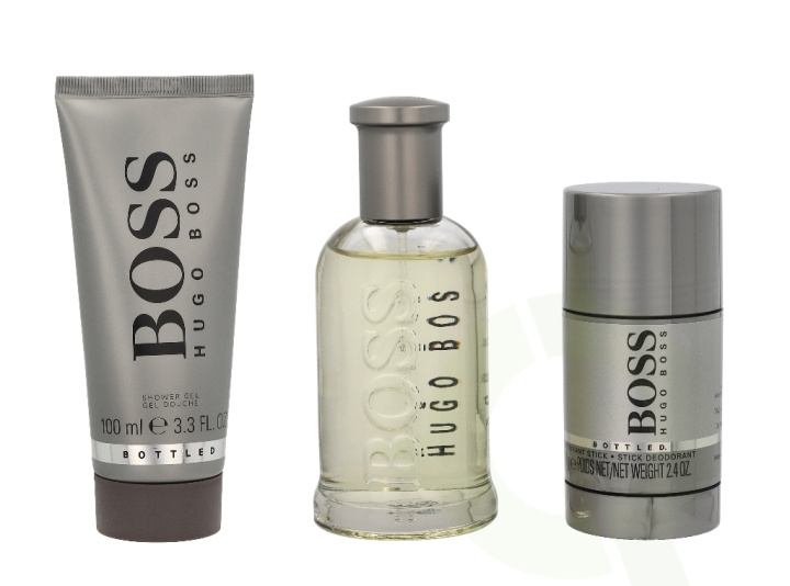 Hugo Boss Bottled Giftset 275 ml Edt Spray 100ml/Shower Gel 100ml/Deo Stick 75ml ryhmässä KAUNEUS JA TERVEYS / Lahjapakkaukset / Miesten lahjapakkaukset @ TP E-commerce Nordic AB (C42475)