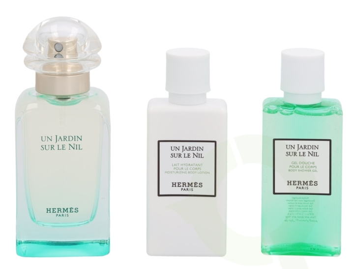 Hermes Un Jardin Sur Le Nil Giftset 130 ml Edt Spray 50ml/Body Lotion 40ml/Shower Gel 40ml ryhmässä KAUNEUS JA TERVEYS / Lahjapakkaukset / Naisten lahjapakkaukset @ TP E-commerce Nordic AB (C42483)