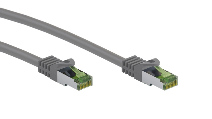 Goobay RJ45 patchkabel med CAT 8.1 S/FTP råkabel, AWG 26, grå kopparledare, LSZH halogenfri kabelhölje, RJ45-kontakt (CAT 6A) ryhmässä TIETOKOONET & TARVIKKEET / Kaapelit & Sovittimet / Verkko / Cat8 @ TP E-commerce Nordic AB (C43059)