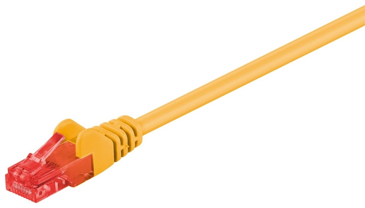 Goobay CAT 6 patchkabel, U/UTP, gul kopparklädd aluminiumtråd (CCA) ryhmässä TIETOKOONET & TARVIKKEET / Kaapelit & Sovittimet / Verkko / Cat6 @ TP E-commerce Nordic AB (C43281)