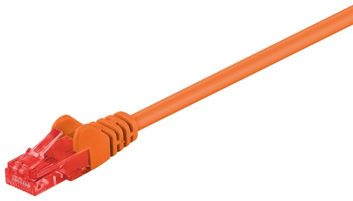 Goobay CAT 6 patchkabel, U/UTP, orange kopparklädd aluminiumtråd (CCA) ryhmässä TIETOKOONET & TARVIKKEET / Kaapelit & Sovittimet / Verkko / Cat6 @ TP E-commerce Nordic AB (C43579)