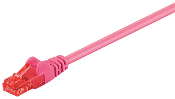 Goobay CAT 6 patchkabel, U/UTP, magenta kopparklädd aluminiumtråd (CCA) ryhmässä TIETOKOONET & TARVIKKEET / Kaapelit & Sovittimet / Verkko / Cat6 @ TP E-commerce Nordic AB (C43587)