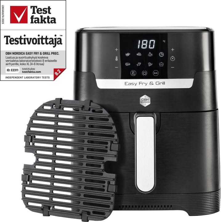 OBH Nordica Easy Fry & Grill Precision -airfryer grillitoiminnolla, musta ryhmässä KOTI, TALOUS JA PUUTARHA / Kodinkoneet / Airfryers ja rasvakeittimet @ TP E-commerce Nordic AB (C43778)