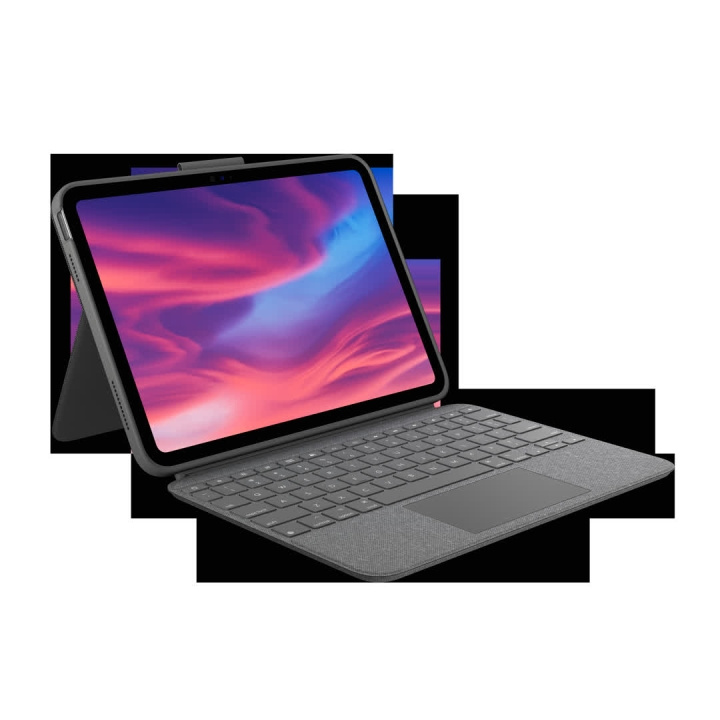 Logitech Combo Touch for iPad 10.9\'\' (10th gen), Oxford Grey (Nordic) ryhmässä ÄLYPUHELIMET JA TABLETIT / Tabletit @ TP E-commerce Nordic AB (C44939)