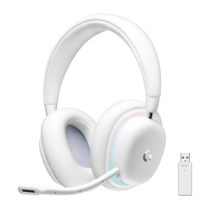 Logitech G735 Wireless Gaming Headset, Off White ryhmässä TIETOKOONET & TARVIKKEET / GAMING / Kuulokkeet @ TP E-commerce Nordic AB (C44966)