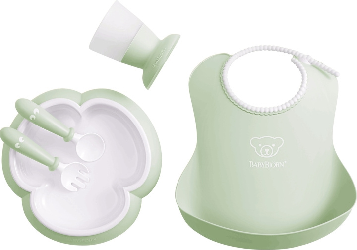 BabyBjörn Baby Dinner Set -ateriasetti, 5 osaa, vihreä ryhmässä LELUT, TUOTTEET LAPSILLE JA VAUVOILLE / Syö ja juo / Lasten astiat @ TP E-commerce Nordic AB (C45345)