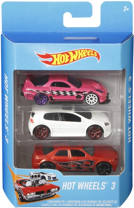 Hot Wheels pikkuautot, 3 kpl ryhmässä LELUT, TUOTTEET LAPSILLE JA VAUVOILLE / Leikkikalut, Askartelu &Pelit / Leikkiautot @ TP E-commerce Nordic AB (C47177)