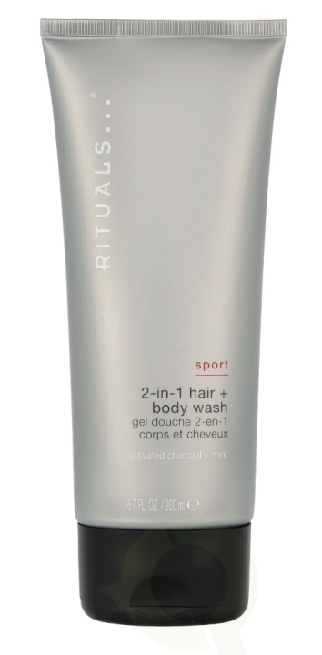 Rituals Sport 2-1 Hair + Body Wash 200 ml Activated Charcoal + Mint ryhmässä KAUNEUS JA TERVEYS / Ihonhoito / Kehon hoito / Kylpy- ja suihkugeelit @ TP E-commerce Nordic AB (C47601)