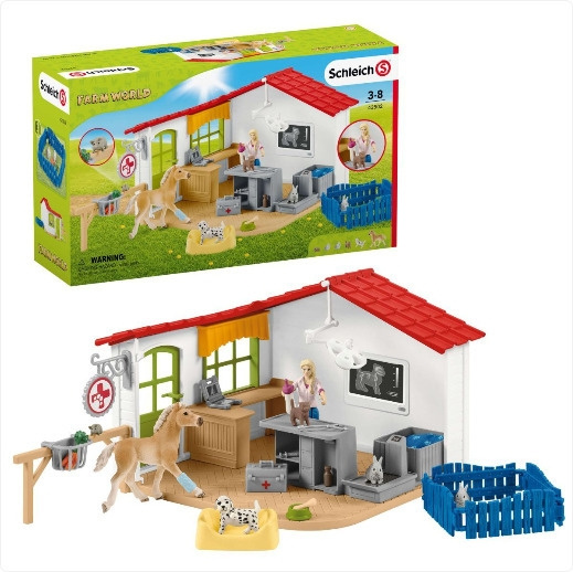 Schleich Farm World 42502 - Eläinlääkärin vastaanotto ja kotieläimet ryhmässä LELUT, TUOTTEET LAPSILLE JA VAUVOILLE / Leikkikalut, Askartelu &Pelit / Figuurit, miniatyyrit ja tarvikkeet @ TP E-commerce Nordic AB (C47801)