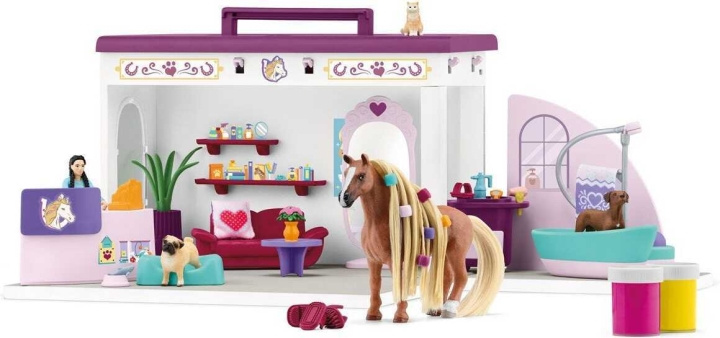 Schleich Horse Club Sofia\'s Beauties 42614 - Lemmikkisalonki ryhmässä LELUT, TUOTTEET LAPSILLE JA VAUVOILLE / Leikkikalut, Askartelu &Pelit / Figuurit, miniatyyrit ja tarvikkeet @ TP E-commerce Nordic AB (C47885)