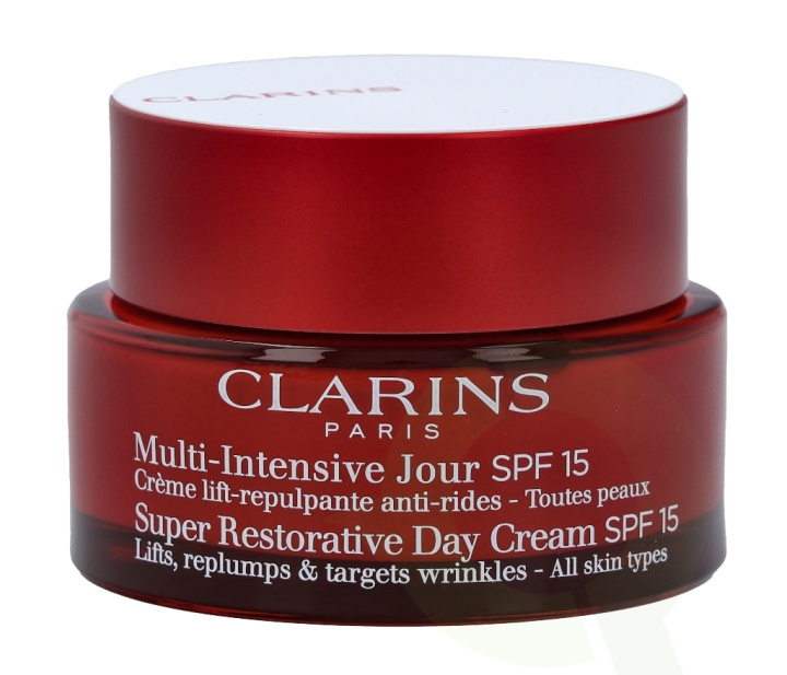 Clarins Super Restorative Day Cream SPF15 50 ml All Skin Types ryhmässä KAUNEUS JA TERVEYS / Ihonhoito / Kasvot / Kasvovoide @ TP E-commerce Nordic AB (C48981)