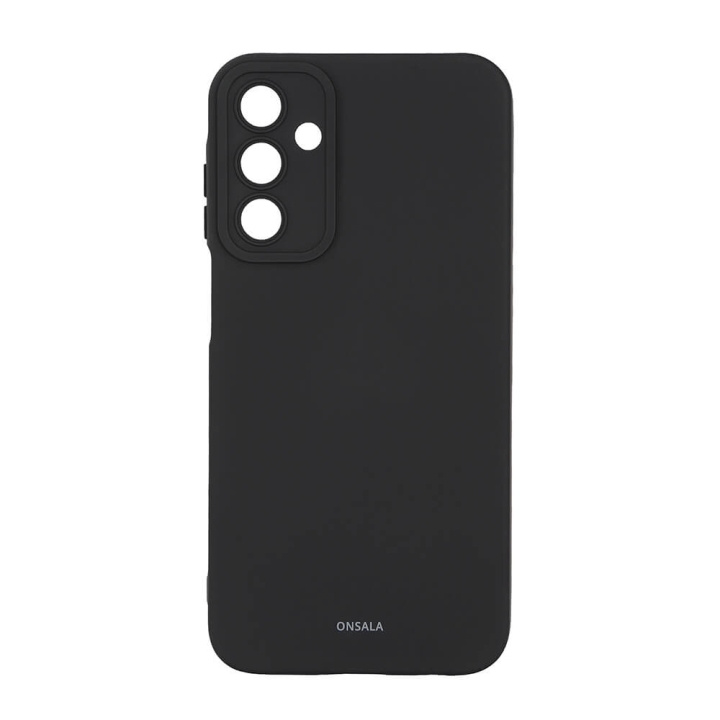 Onsala Backcover Sil Touch Samsung A15 5G/A15 4G Black ryhmässä ÄLYPUHELIMET JA TABLETIT / Puhelimen suojakotelo / Samsung @ TP E-commerce Nordic AB (C49430)