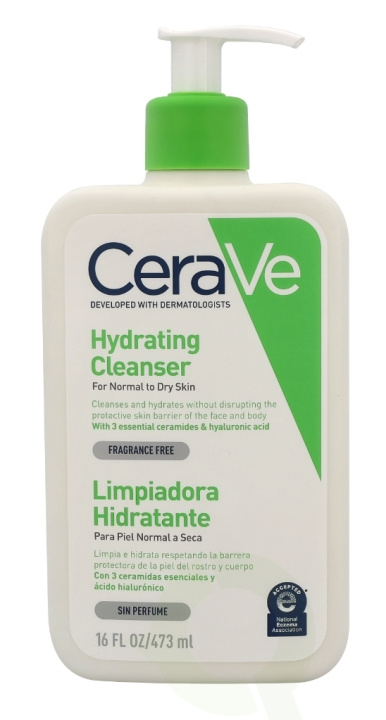 Cerave Hydrating Cleanser w/Pump 473 ml For Normal To Dry Skin ryhmässä KAUNEUS JA TERVEYS / Ihonhoito / Kasvot / Puhdistus @ TP E-commerce Nordic AB (C49604)