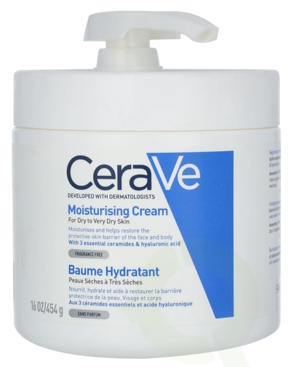 Cerave Moisturising Cream w/Pump 454 gr For Dry To Very Dry Skin ryhmässä KAUNEUS JA TERVEYS / Ihonhoito / Kehon hoito / Vartalovoide @ TP E-commerce Nordic AB (C49616)