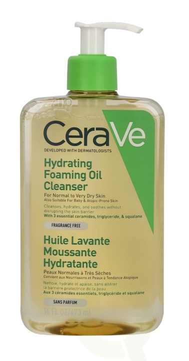 Cerave Hydrating Foaming Oil Cleanser 473 ml For Normal To Very Dry Skin/Fragrance Free ryhmässä KAUNEUS JA TERVEYS / Ihonhoito / Kasvot / Puhdistus @ TP E-commerce Nordic AB (C49628)