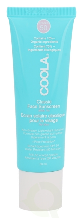 Coola Classic Sunscreen Face Moisturizer SPF50 50 ml White Tea ryhmässä KAUNEUS JA TERVEYS / Ihonhoito / Rusketus / Aurinkosuoja @ TP E-commerce Nordic AB (C49995)