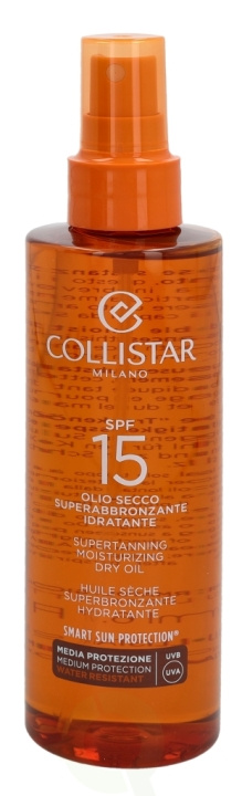 Collistar Supertanning Dry Oil SPF15 200 ml Moisturizing Dry Oil ryhmässä KAUNEUS JA TERVEYS / Ihonhoito / Rusketus / Aurinkosuoja @ TP E-commerce Nordic AB (C50033)