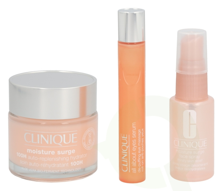 Clinique Moisture Surge Set 120 ml Hydrator 75ml/Eye Serum 15ml/Face Spray 30ml ryhmässä KAUNEUS JA TERVEYS / Lahjapakkaukset / Naisten lahjapakkaukset @ TP E-commerce Nordic AB (C50299)