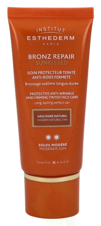 Esthederm Bronz Repair Sunkissed Tinted Face Care - Moderate 50 ml Anti-Wrinkle And Firming ryhmässä KAUNEUS JA TERVEYS / Ihonhoito / Rusketus / Itseruskettava @ TP E-commerce Nordic AB (C50908)