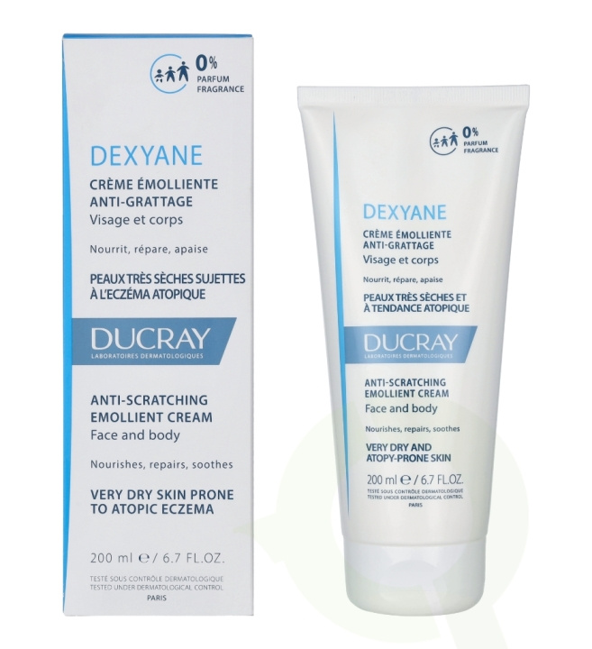 Ducray Dexyane Anti-Scratching Emolient Cream 200 ml ryhmässä KAUNEUS JA TERVEYS / Ihonhoito / Kehon hoito / Vartalovoide @ TP E-commerce Nordic AB (C51348)