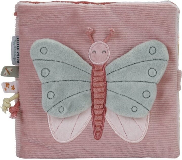 Little Dutch Flowers & Butterflies -pehmokirja, roosa ryhmässä LELUT, TUOTTEET LAPSILLE JA VAUVOILLE / Lelut vauvoille (0-3v) / Toiminnalliset lelut @ TP E-commerce Nordic AB (C52029)