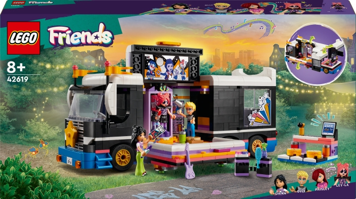 LEGO Friends 42619 - Poptähtien kiertuebussi ryhmässä LELUT, TUOTTEET LAPSILLE JA VAUVOILLE / Leikkikalut, Askartelu &Pelit / Rakennuslelut / Lego @ TP E-commerce Nordic AB (C52244)