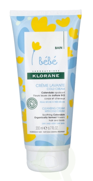 Klorane Bebe Cleansing Cold Cream - Flowers 200 ml Dry And Very Dry Skin ryhmässä KAUNEUS JA TERVEYS / Ihonhoito / Kasvot / Puhdistus @ TP E-commerce Nordic AB (C52646)