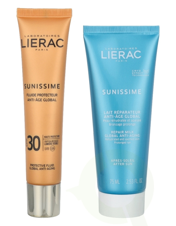 Lierac Paris Lierac Sunissime Protective SPF30+ Age Set 115 ml Face Fluid 40ml/After Sun Milk 75ml ryhmässä KAUNEUS JA TERVEYS / Lahjapakkaukset / Naisten lahjapakkaukset @ TP E-commerce Nordic AB (C53044)