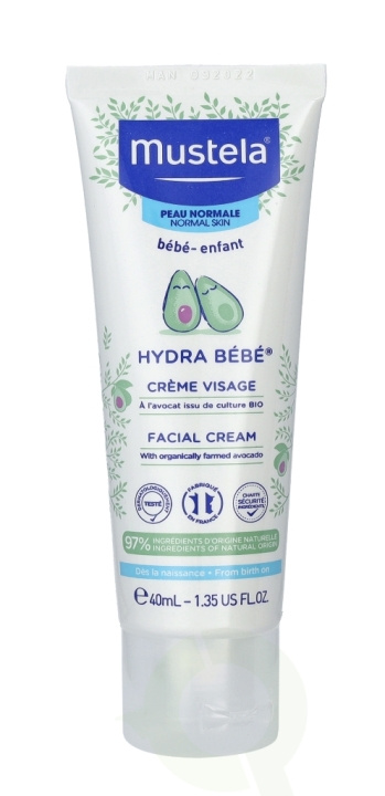 Mustela Hydra Bebe Facial Cream 40 ml Normal Skin ryhmässä KAUNEUS JA TERVEYS / Ihonhoito / Kasvot / Kasvovoide @ TP E-commerce Nordic AB (C53845)