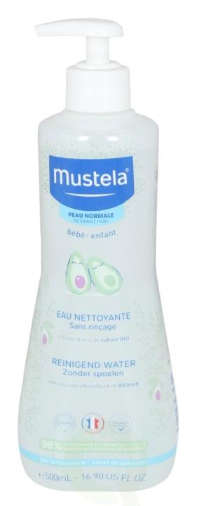 Mustela Bebe No Rinse Cleansing Water 500 ml With Organically Farmed Advocado ryhmässä KAUNEUS JA TERVEYS / Ihonhoito / Kasvot / Puhdistus @ TP E-commerce Nordic AB (C53882)