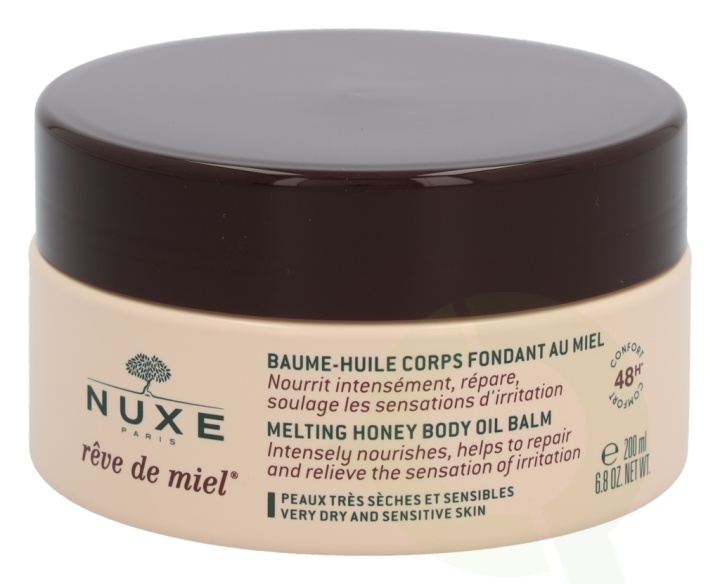 Nuxe Reve De Miel Melting Body Oil Balm 200 ml Very Dry And Sensitive Skin ryhmässä KAUNEUS JA TERVEYS / Ihonhoito / Kehon hoito / Vartalovoide @ TP E-commerce Nordic AB (C54311)