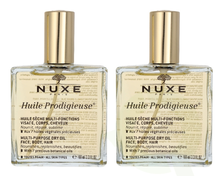 Nuxe Travel With Nuxe Huile Prodigieuse Duo 200 ml 2x100ml - Face,Body,Hair ryhmässä KAUNEUS JA TERVEYS / Ihonhoito / Kasvot / Kasvoöljy @ TP E-commerce Nordic AB (C54325)