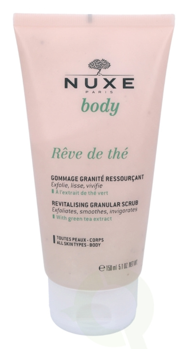 Nuxe Body Reve De The Revitalising Granular Scrub 150 ml Green Tea Extract ryhmässä KAUNEUS JA TERVEYS / Ihonhoito / Kasvot / Kuorinta @ TP E-commerce Nordic AB (C54333)