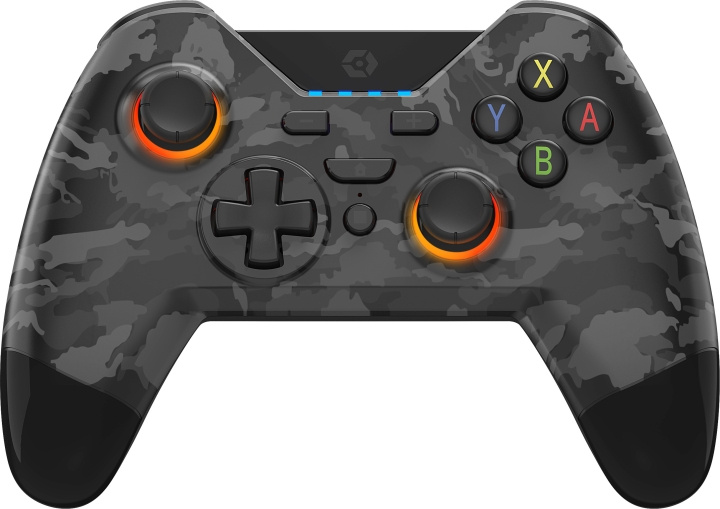 Gioteck WX4+ -langaton ohjain, musta camo, Switch ryhmässä KODINELEKTRONIIKKA / Pelikonsolit & Tarvikkeet / Nintendo Switch / Tarvikkeet @ TP E-commerce Nordic AB (C54632)