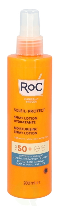 ROC Soleil-Protect Moisturising Spray Lotion SPF50 200 ml ryhmässä KAUNEUS JA TERVEYS / Ihonhoito / Rusketus / Aurinkosuoja @ TP E-commerce Nordic AB (C54982)