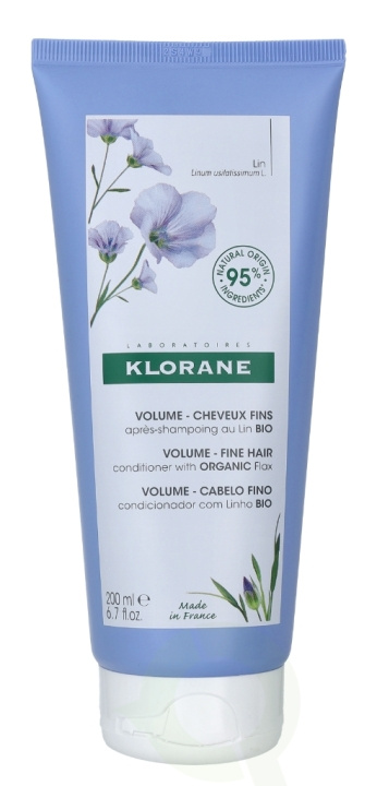 Klorane Volume Conditioner With Organic Flax 200 ml For Fine Hair ryhmässä KAUNEUS JA TERVEYS / Hiukset &Stailaus / Hiustenhoito / Hoitoaine @ TP E-commerce Nordic AB (C55507)