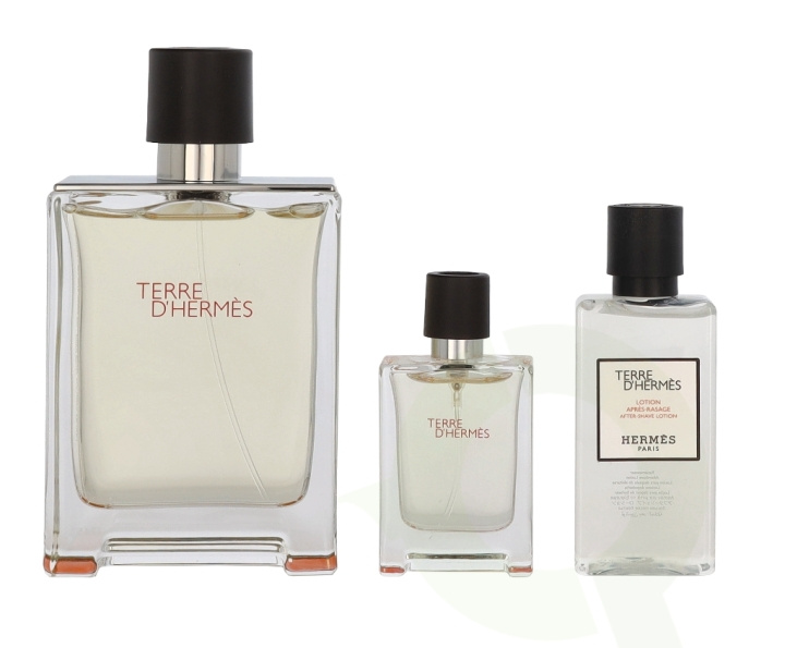 Hermes Terre D\'Hermes Giftset 152.5 ml Edt Spray 100ml/Edt Miniature 12,5ml/Aftershave 40ml ryhmässä KAUNEUS JA TERVEYS / Lahjapakkaukset / Miesten lahjapakkaukset @ TP E-commerce Nordic AB (C55517)