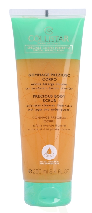 Collistar Precious Body Scrub 250 ml With Sugar And Amber Powder ryhmässä KAUNEUS JA TERVEYS / Ihonhoito / Kasvot / Kuorinta @ TP E-commerce Nordic AB (C55590)