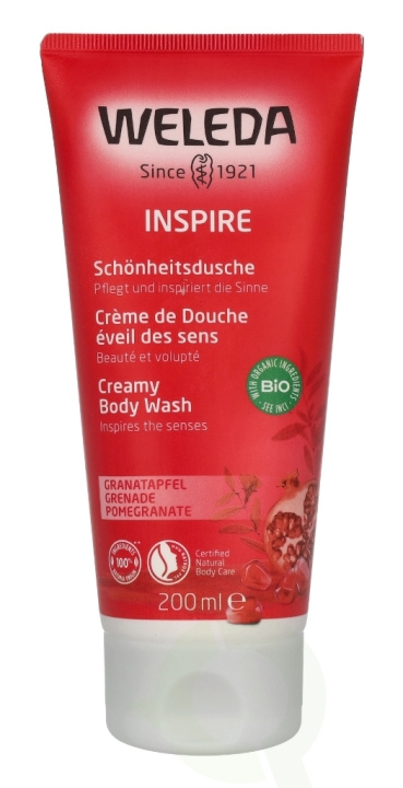 Weleda Inspire Pomegranate Creamy Body Wash 200 ml ryhmässä KAUNEUS JA TERVEYS / Ihonhoito / Kehon hoito / Kylpy- ja suihkugeelit @ TP E-commerce Nordic AB (C56730)