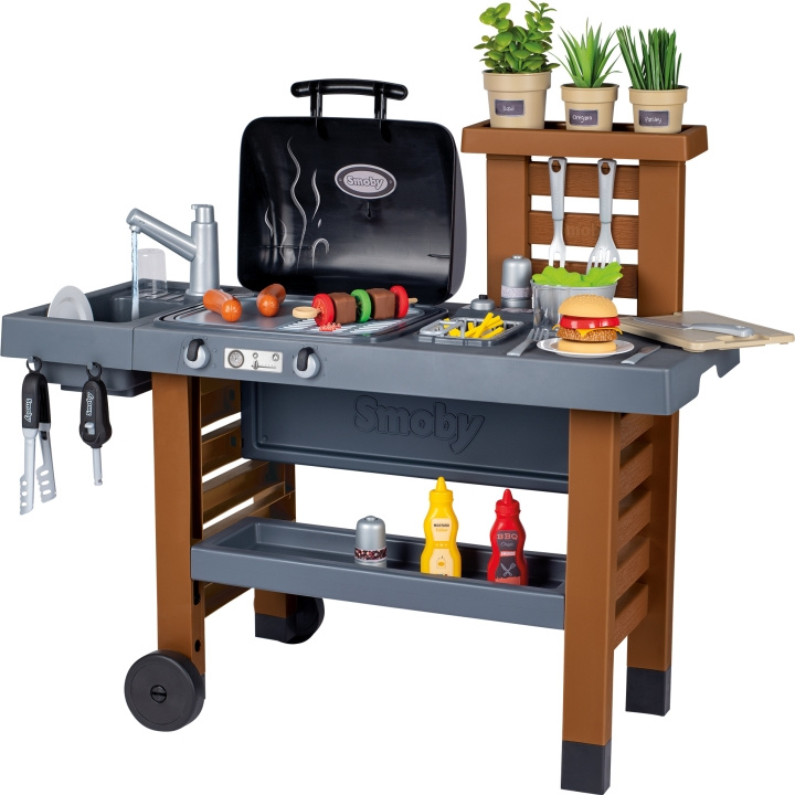 Smoby SAS Smoby Garden Kitchen -leikkikeittiö ryhmässä LELUT, TUOTTEET LAPSILLE JA VAUVOILLE / Leikkikalut, Askartelu &Pelit / Pieni koti ja roolileikki @ TP E-commerce Nordic AB (C57719)